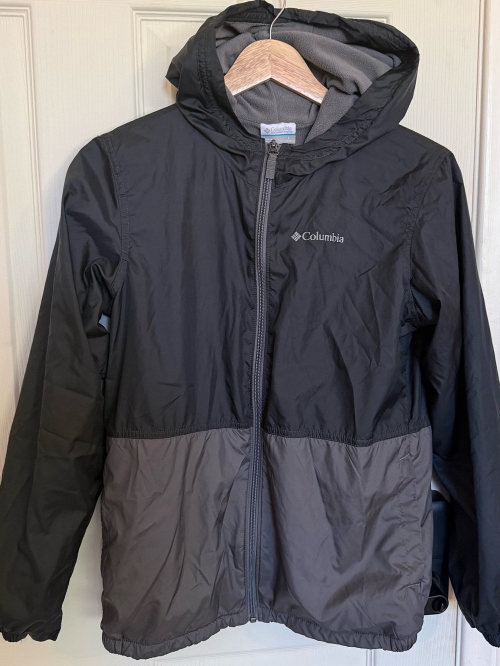 Columbia Kids' Black & Gray Lightweight Hooded Jacket